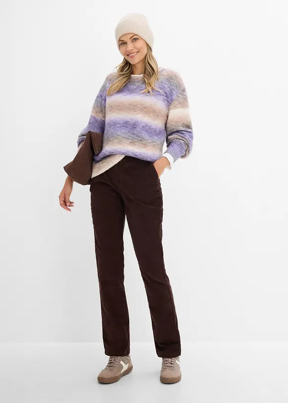 Pantaloni in velluto a coste di misto cotone, bonprix