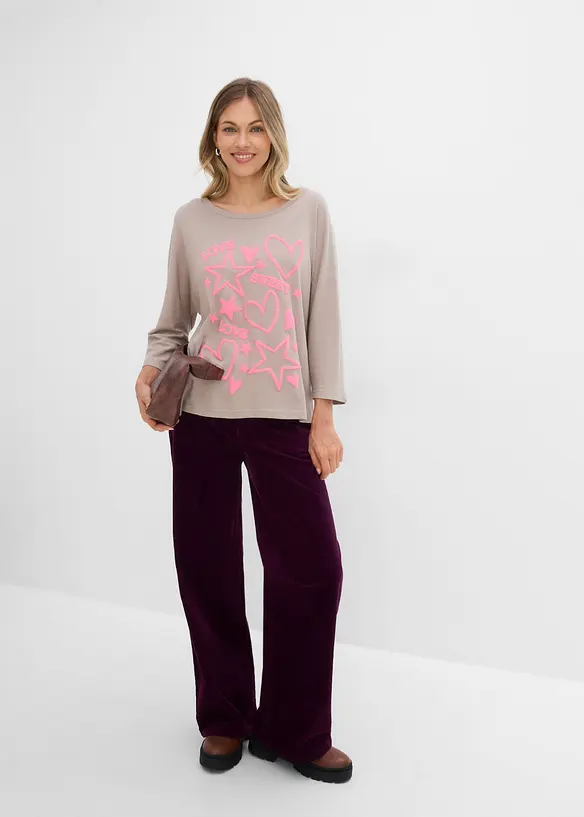 Maxi maglia in misto cotone, bonprix