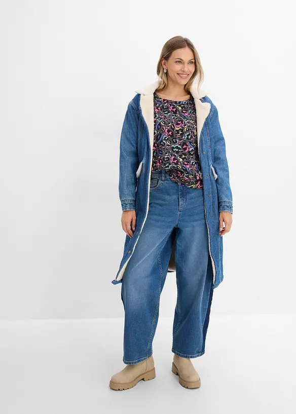 Maxi maglia in misto cotone, bonprix