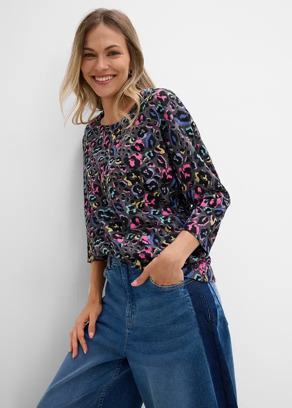 Maxi maglia in misto cotone, bonprix
