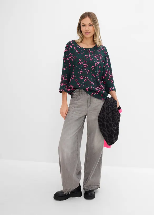 Maxi maglia in misto cotone, bonprix