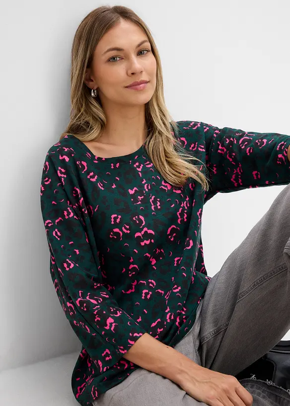 Maxi maglia in misto cotone, bonprix