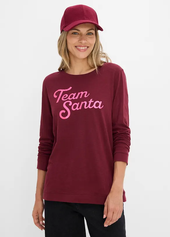 Maglia a maniche lunghe in puro cotone biologico, bonprix