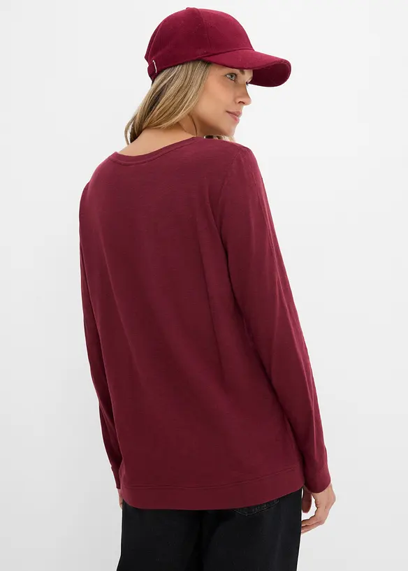 Maglia a maniche lunghe in puro cotone biologico, bonprix