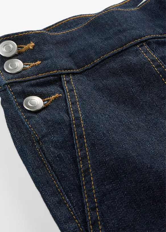Jeans wide leg con tasche applicate, vita alta, bonprix