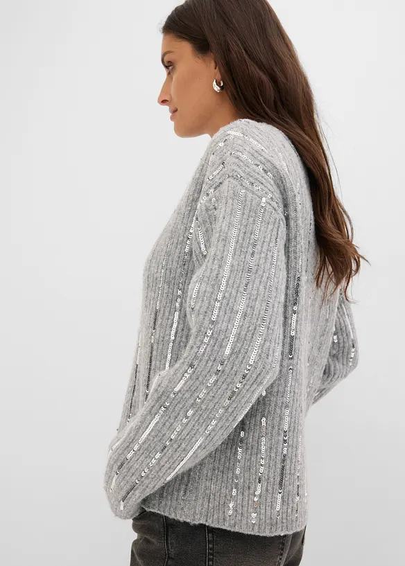 Cardigan con applicazione di paillettes, bonprix