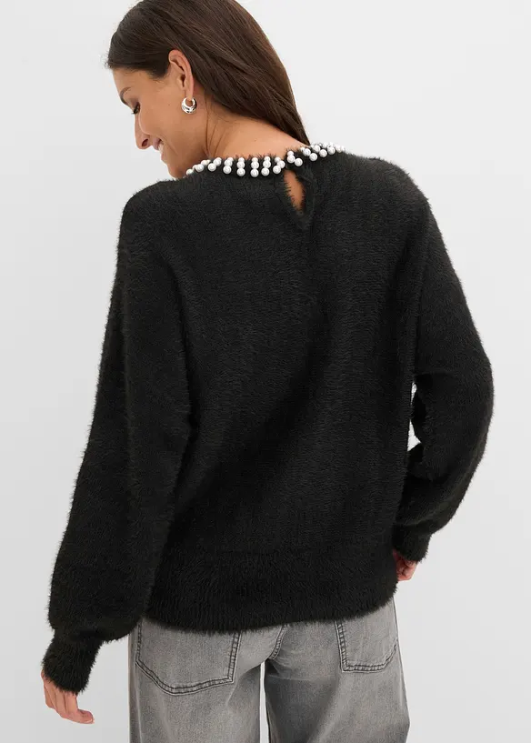 Maglione con perle, bonprix
