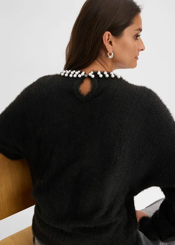 Maglione con perle, bonprix