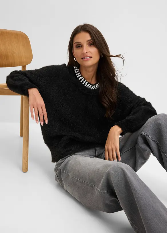 Maglione con perle, bonprix