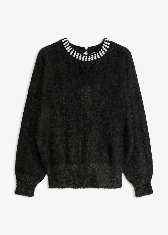 Maglione con perle, bonprix