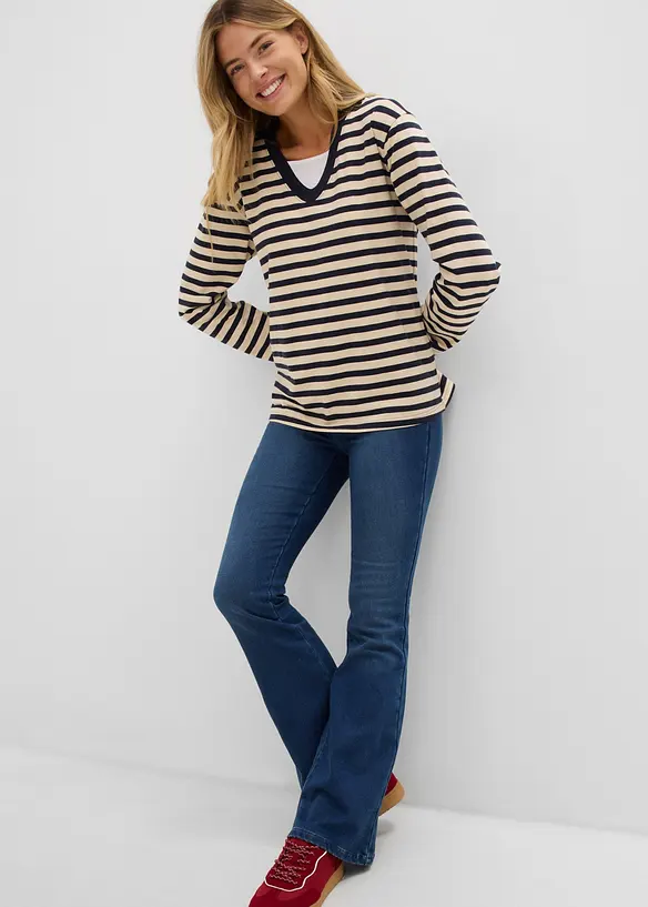 Jeggings termici con vita comoda, vita alta, bonprix