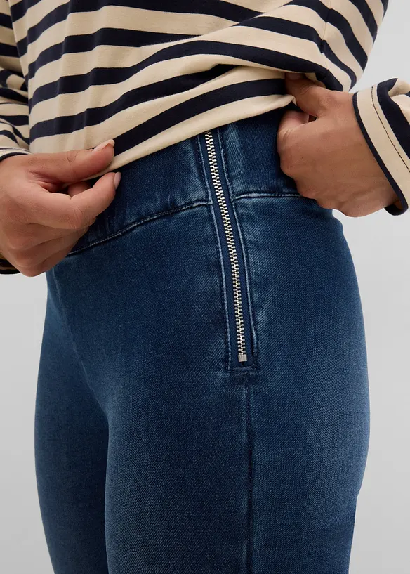 Jeggings termici con vita comoda, vita alta, bonprix