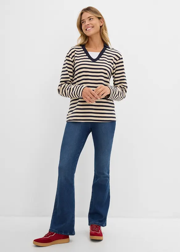 Jeggings termici con vita comoda, vita alta, bonprix