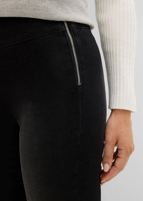 Jeggings termici con vita comoda, vita alta, bonprix