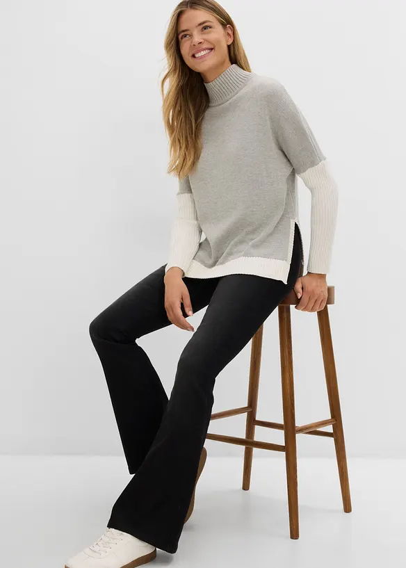 Jeggings termici con vita comoda, vita alta, bonprix