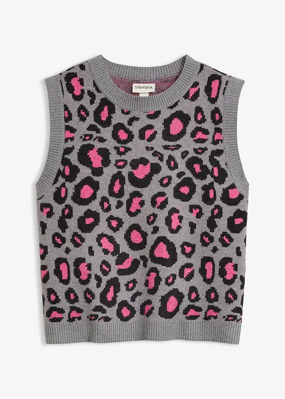 Gilet in maglia con filato piumato, bonprix