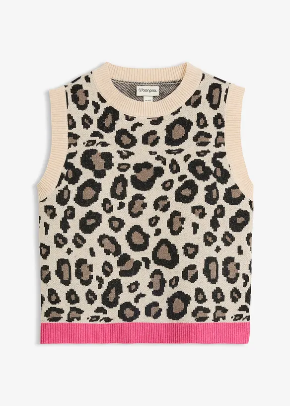 Gilet in maglia con filato piumato, bonprix