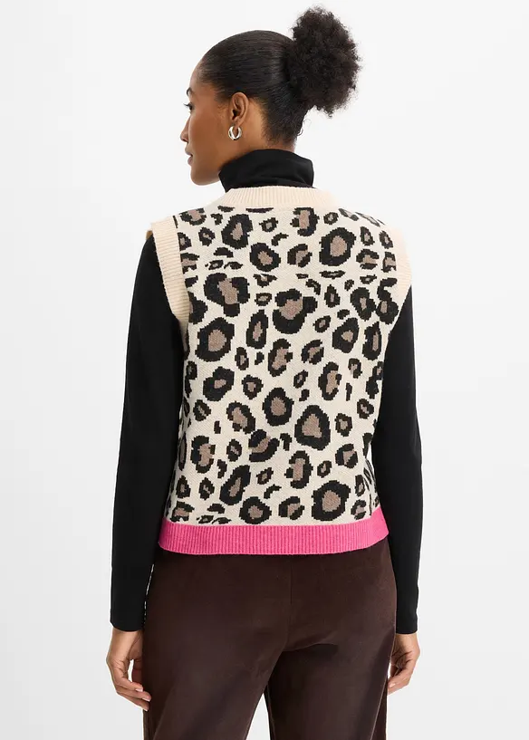 Gilet in maglia con filato piumato, bonprix