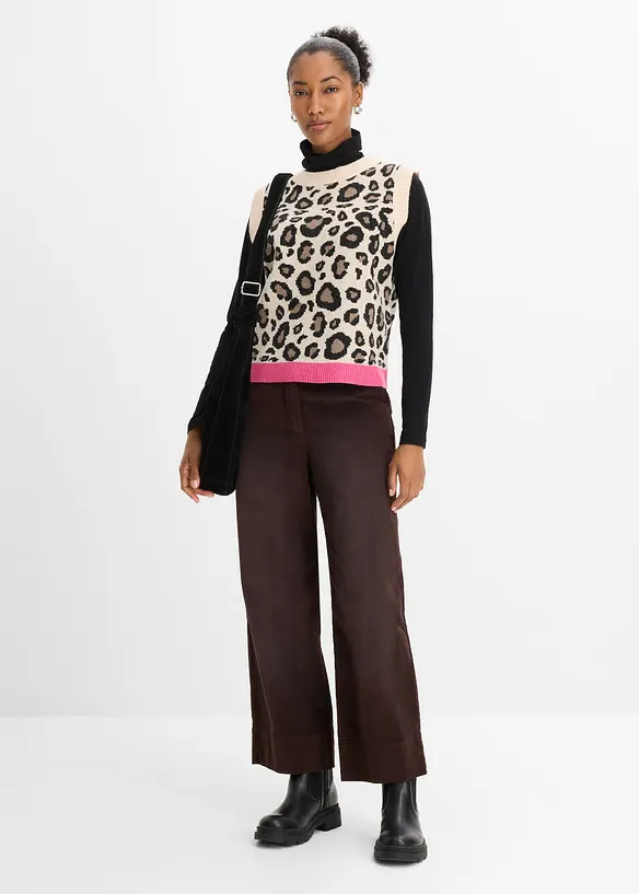 Gilet in maglia con filato piumato, bonprix