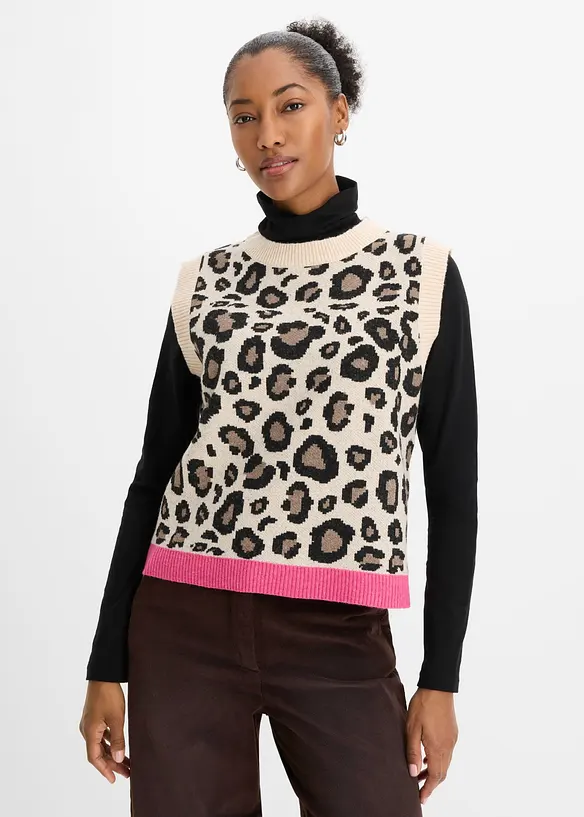 Gilet in maglia con filato piumato, bonprix