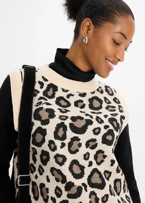 Gilet in maglia con filato piumato, bonprix