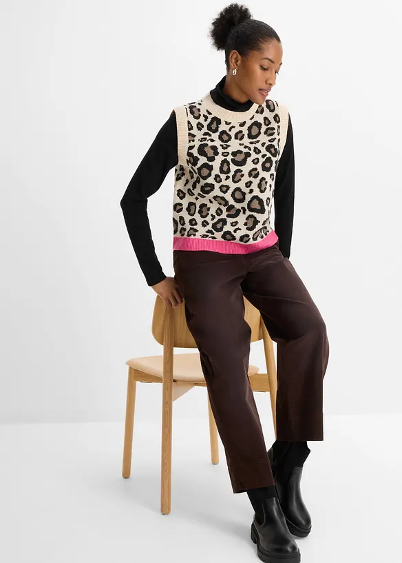 Gilet in maglia con filato piumato, bonprix