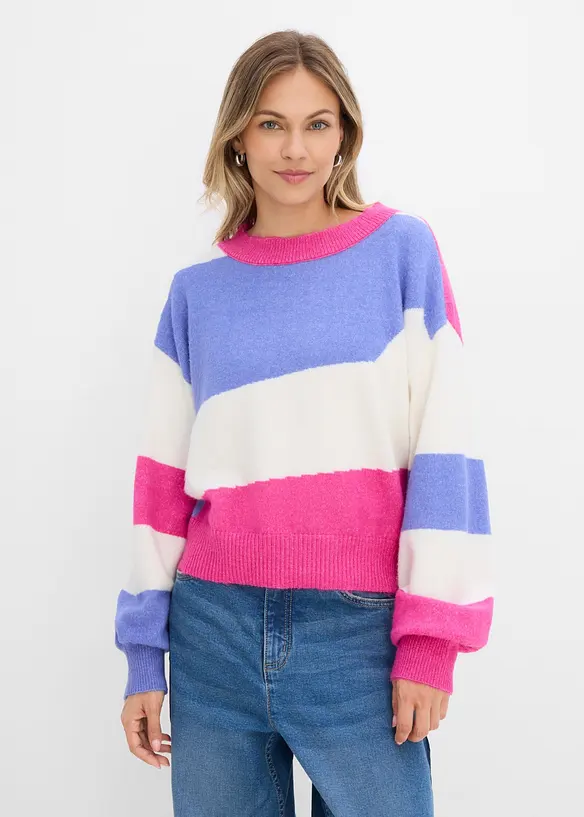 Maglione ampio in filato fine, bonprix