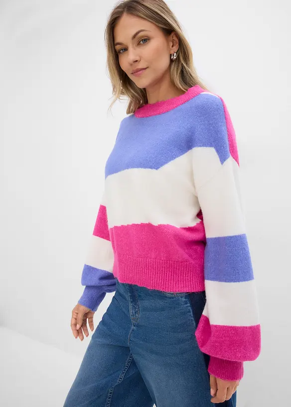 Maglione ampio in filato fine, bonprix