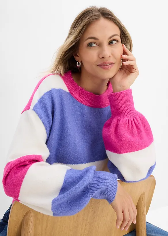 Maglione ampio in filato fine, bonprix