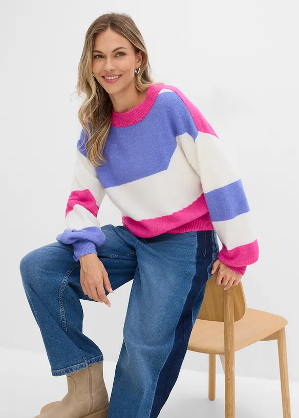 Maglione ampio in filato fine, bonprix