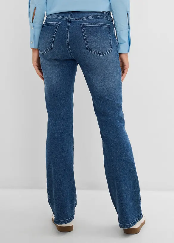 Jeans bootcut, vita alta, bonprix