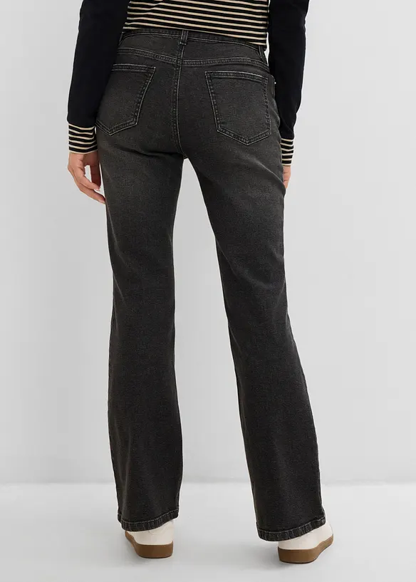 Jeans bootcut, vita alta, bonprix