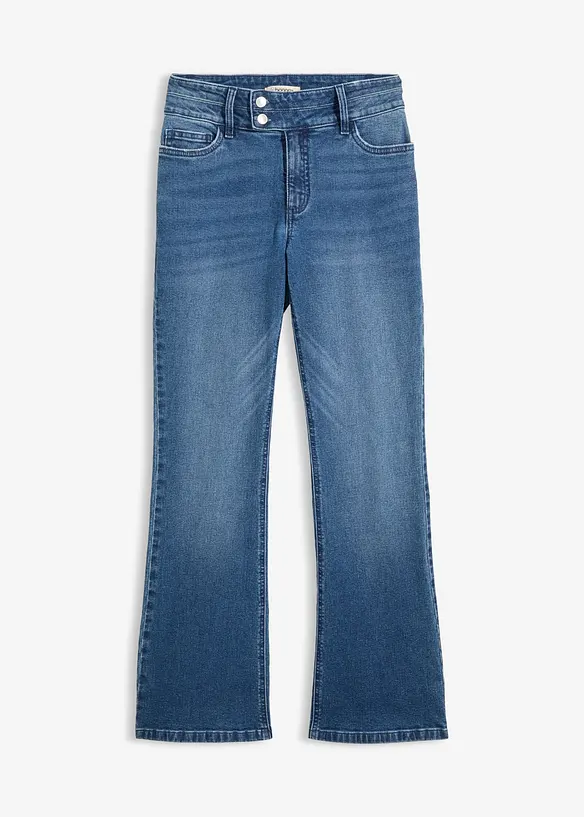 Jeans bootcut, vita alta, bonprix