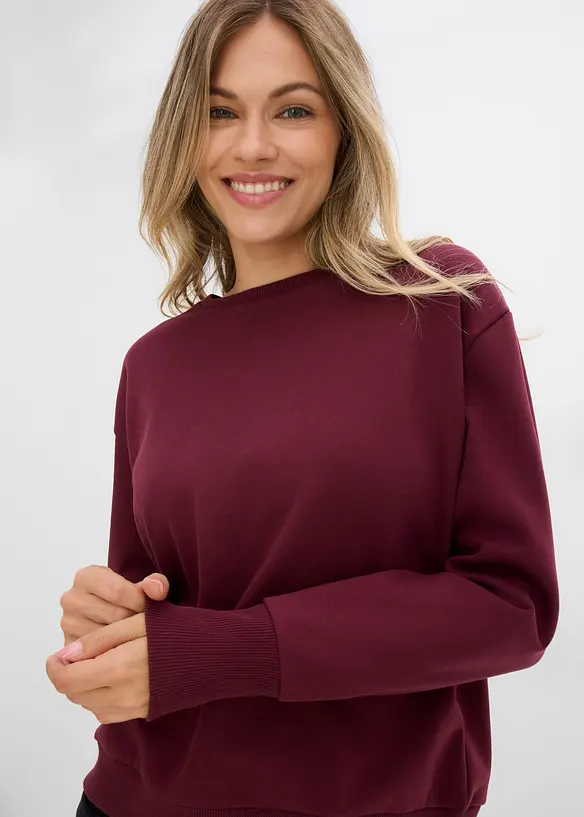 Felpa oversize in misto cotone morbido, bonprix