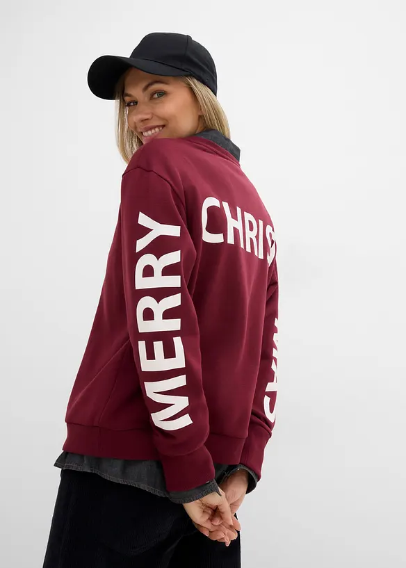 Felpa oversize in misto cotone morbido, bonprix