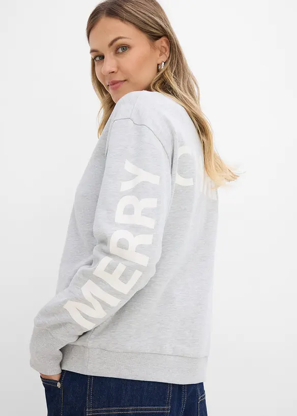 Felpa oversize in misto cotone morbido, bonprix