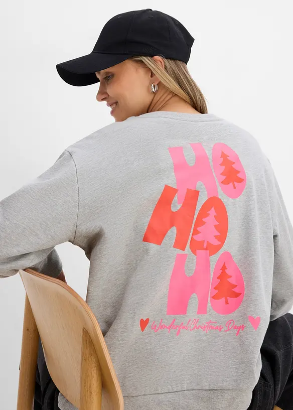 Felpa oversize in misto cotone morbido, bonprix