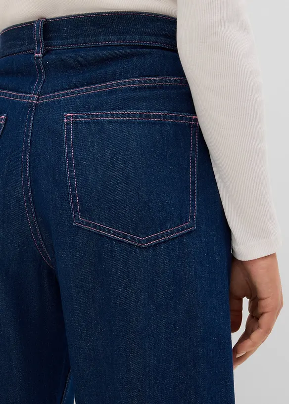 Jeans barrel, vita alta, bonprix
