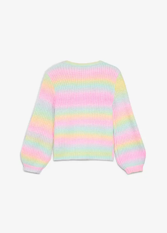Maglione in filato grosso con maniche a palloncino, bonprix