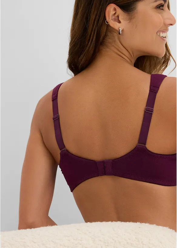 Reggiseno con coppe preformate, ferretto e cotone biologico (pacco da 2), bonprix
