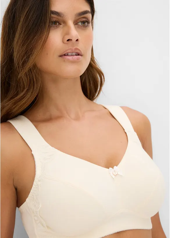 Reggiseno senza ferretto con cotone (pacco da 2), bonprix