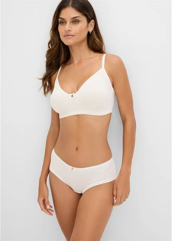 Reggiseno t-shirt non imbottito senza ferretto con cotone biologico (pacco da 3), bonprix