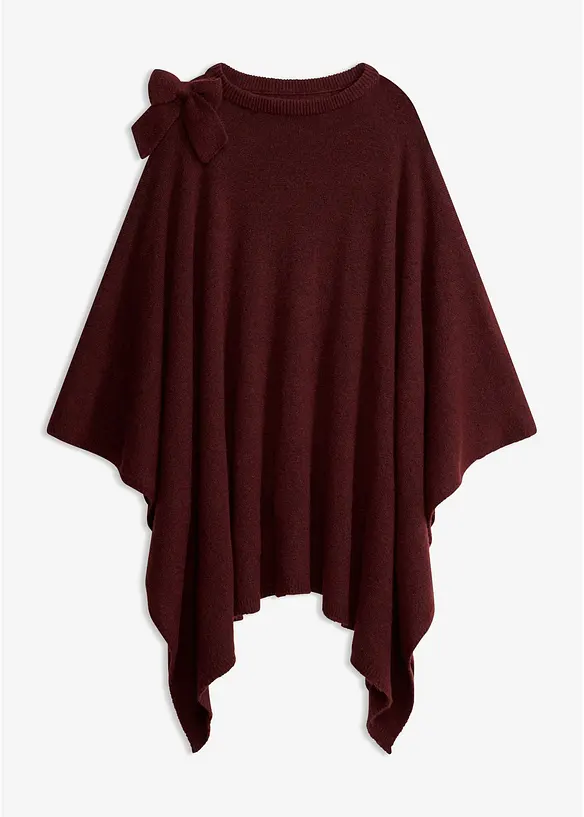 Poncho con fiocco, bonprix