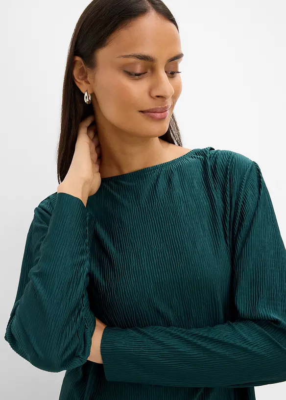 Maglia a maniche lunghe con effetto strutturato, bonprix