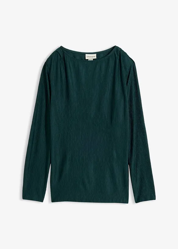 Maglia a maniche lunghe con effetto strutturato, bonprix