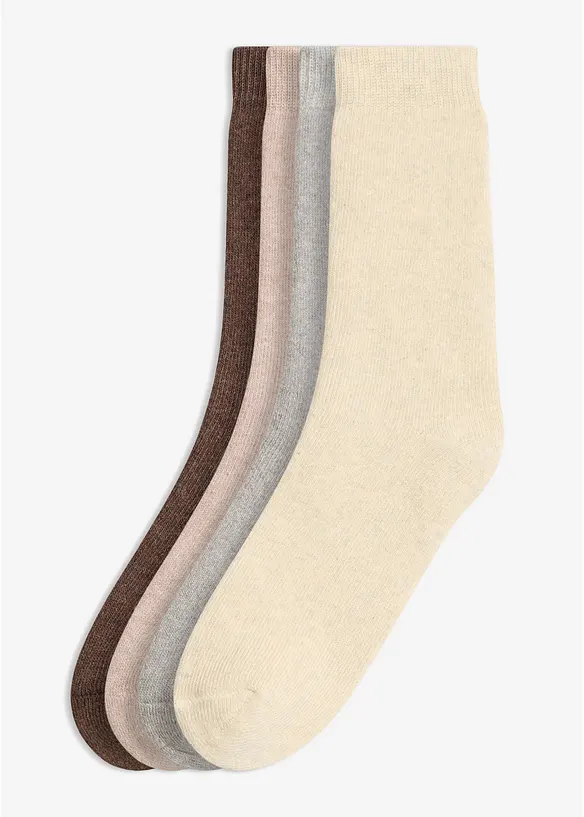 Calzini termici in spugna con cotone biologico (pacco da 4 paia), bonprix