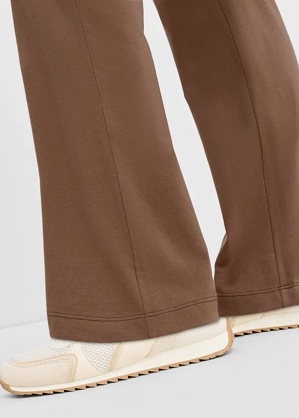 Pantaloni 2-in-1 in jersey con fascia in vita risvoltabile per la gravidanza e il post-parto, bonprix