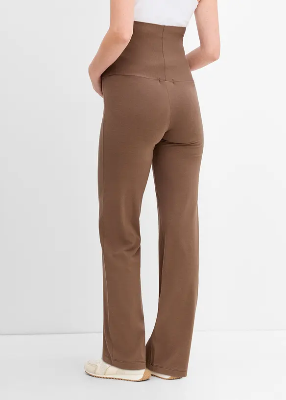 Pantaloni 2-in-1 in jersey con fascia in vita risvoltabile per la gravidanza e il post-parto, bonprix