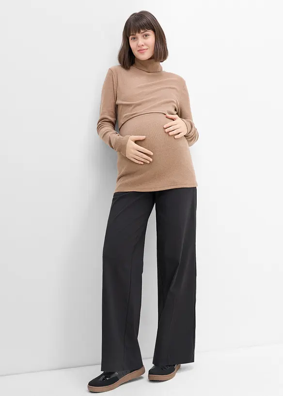 Pantaloni pr&eacute;maman larghi elasticizzati 2 in 1, bonprix