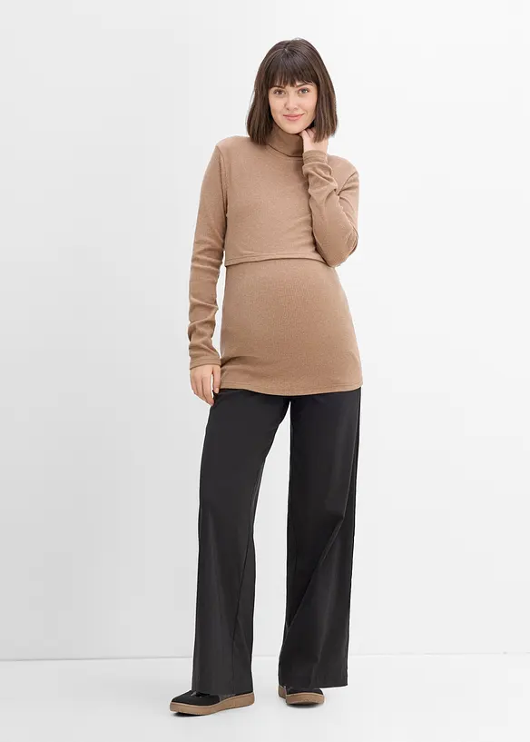Pantaloni pr&eacute;maman larghi elasticizzati 2 in 1, bonprix